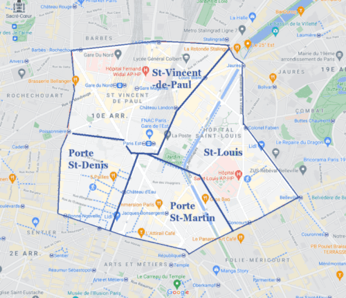 Carte Paris 10-ème arrondissement