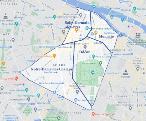 carte Paris 6ème arrondissement